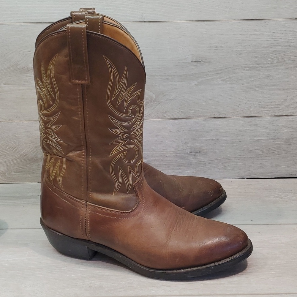 Laredo Mens 4242 LEA.VAMP.FOX Cowboy Western Boots shoes sz 11.5 EW
